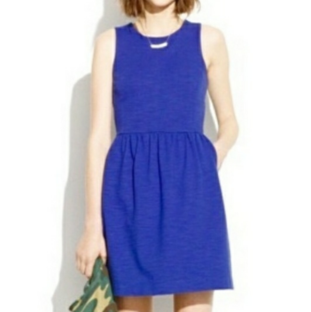 Madewell Sleeveless Afternoon Fit & Flare Blue Dress Size XS Style 49698